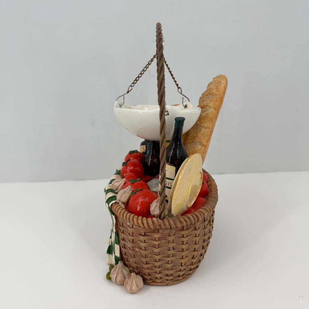 Wax Warmer Italian Picnic Basket Tealight Holder Home Decor Multicolor Food - Picture 8 of 11
